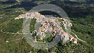 The medieval city center of Peschici on its steep cliff