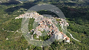 The medieval city center of Peschici on its steep cliff