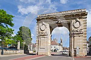 Medieval city gate, Beaune, France