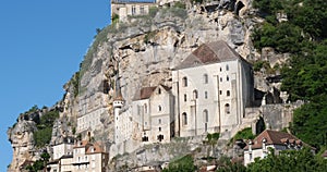 The medieval city Rocamadour, Lot department, Occitanie, France