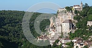The medieval city Rocamadour, Lot department, Occitanie, France