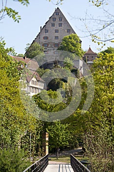 Medieval cityscape of Schwaebisch Hall in Germany