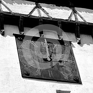 Medieval clock in Agnita, Transylvania