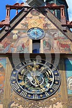 Medieval clock of Ulm city hall