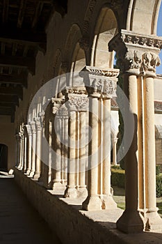 Medieval cloister of Santa MarÃÂ­a la real de Nieva photo