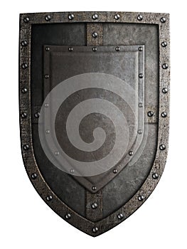 Medieval coat of arms shield isolated