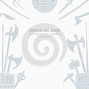 Medieval cold steel arms frame