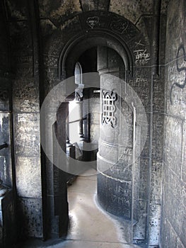 Medieval Corridor Sacre Coeur Church - Paris