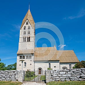 Medieval countryside church in Gotland