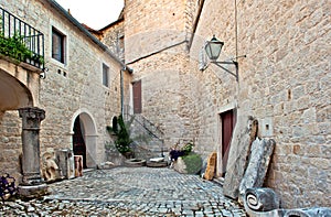 Medieval Courtyard, Trogir, Croatia