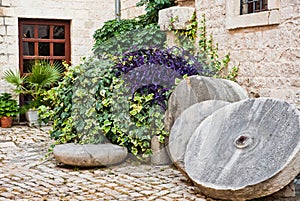 Medieval Courtyard, Trogir, Croatia