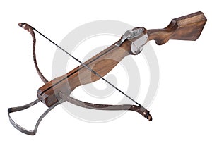 Medieval crossbow isolated on white