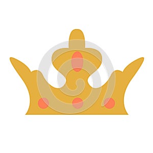 Medieval crown simple illustration on white background