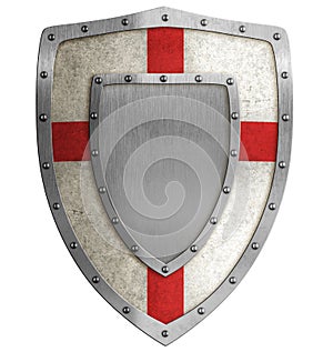 Medieval crusader shield illustration