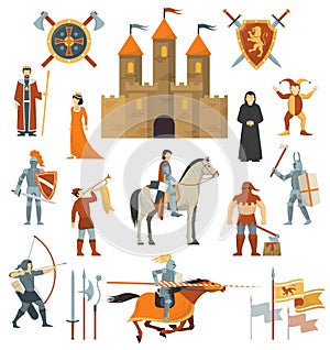 Medieval Decorative Icons Set