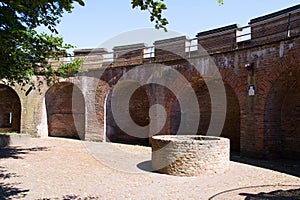 Medieval defence wall in Leiden, Netherlands