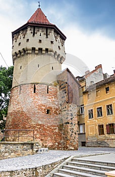 Medieval defense tower Turnul Dulgherilor in Sibiu