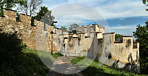 Medieval defensive wall photo