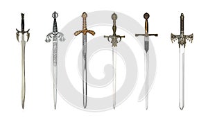 Medieval different swords