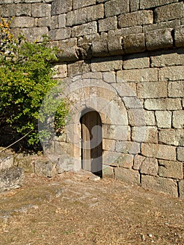 Medieval door in Ribadavia castle