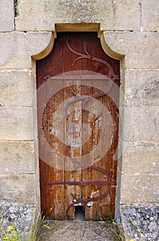 Medieval door, Rocamadour, France