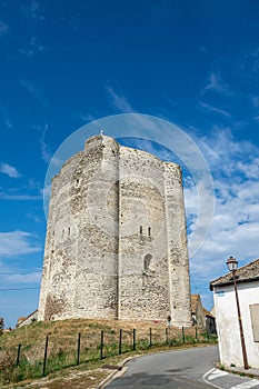 Medieval dungeon, vestige of the old fortifications of the city of Houdan, France