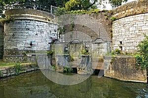 Medieval dutch water gate de Reek in Maastricht photo