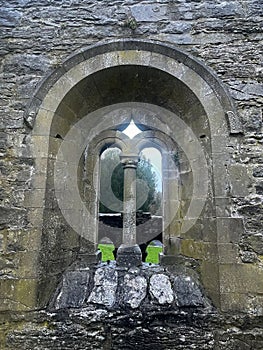 Medieval ecclesiastical architecture Cong Abbey Mayo Ireland