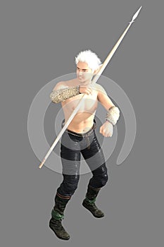 Medieval Elf with Spear