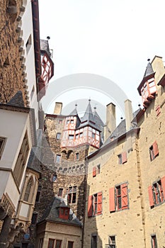 Medieval Eltz Castle with towers and fortified walls, Germany