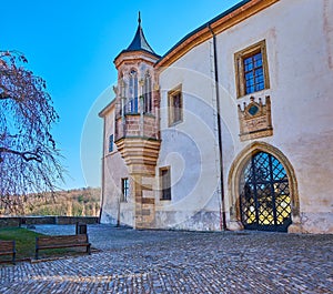 The medieval exterior of Hradek, Kutna Hora, Czech Republic