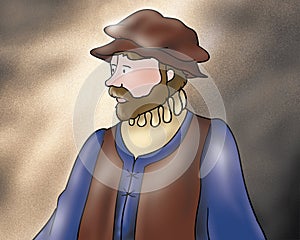 Medieval fellow from Rumpelstiltskin fairy tale