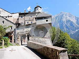 Medieval fortification Burg Hohenwerfen - Hohenwerfen Castle Austrian town of Werfen near Salzburg