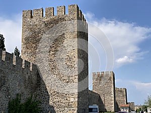 Medieval fortified city Smederevo fortress or Smederevo`s 15th century fortress / Smederevska tvrÄ‘ava ili Smederevska utvrda