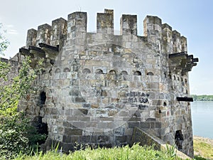 Medieval fortified city Smederevo fortress or Smederevo`s 15th century fortress / Smederevska tvrÄ‘ava ili Smederevska utvrda