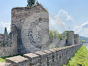 Medieval fortified city Smederevo fortress or Smederevo`s 15th century fortress / Smederevska tvrÄ‘ava ili Smederevska utvrda