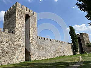 Medieval fortified city Smederevo fortress or Smederevo`s 15th century fortress / Smederevska tvrÄ‘ava ili Smederevska utvrda