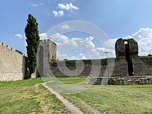 Medieval fortified city Smederevo fortress or Smederevo`s 15th century fortress / Smederevska tvrÄ‘ava ili Smederevska utvrda