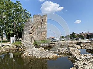 Medieval fortified city Smederevo fortress or Smederevo`s 15th century fortress / Smederevska tvrÄ‘ava ili Smederevska utvrda