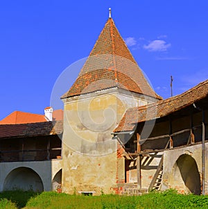 Medieval fortified saxon church in Valea Viilor, Transylvania