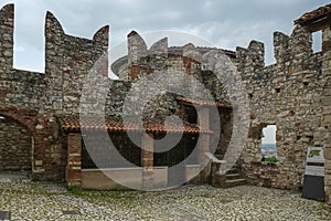 Medieval fortress in Brescia, Italy