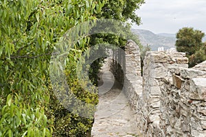 Medieval fortress in city of Kavala, East Macedonia and Thrace, Greece