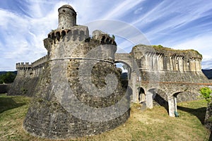 Medieval fortress Fortezza di Sarzanello, Sarzana, Italy