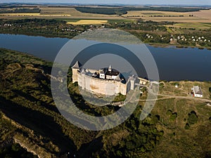 Medieval fortress in the Khotyn town West Ukraine. The castle is the seventh Wonder of Ukraine photo