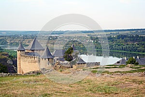 Medieval fortress in the Khotyn town West Ukraine. One of the Seven Wonders