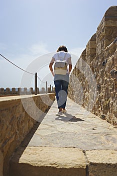 Medieval fortress Kules at the entrance to the Venetian bay and the city of Heraklion.