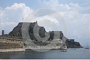 Medieval fortress by the sea at the beautiful Greek island of Corfu.