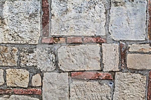 Medieval Fortress Stone-Brick Rampart Detail