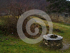 Medieval fountain in transilvania castle