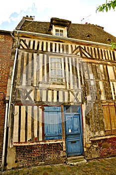 Medieval French House with Timber Framing